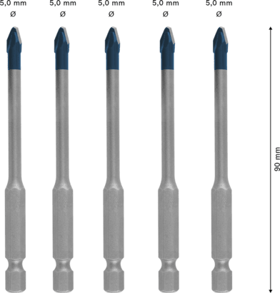 New Genuine Bosch 2608900598 EXPERT HEX-9 Hard Ceramic Bit Set For impact