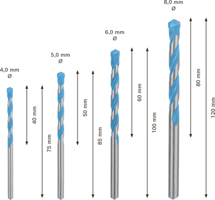 New Genuine Bosch 2608900645 EXPERT CYL-9 Multi Construction Bit Set For impact