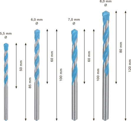 New Genuine Bosch 2608900646 EXPERT CYL-9 Multi Construction Bit Set For impact