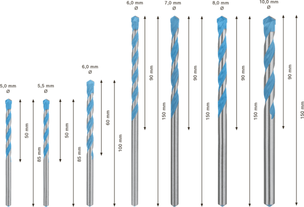 New Genuine Bosch 2608900648 EXPERT CYL-9 Multi Construction Bit Set For impact