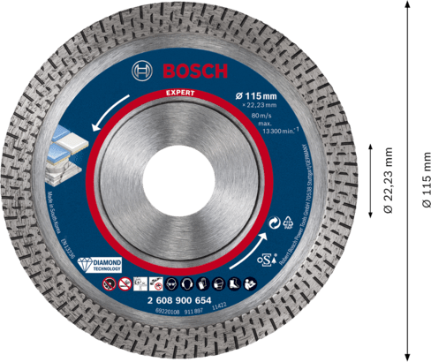 New Genuine Bosch 2608900654 EXPERT HardCeramic Discs For small angle grinders