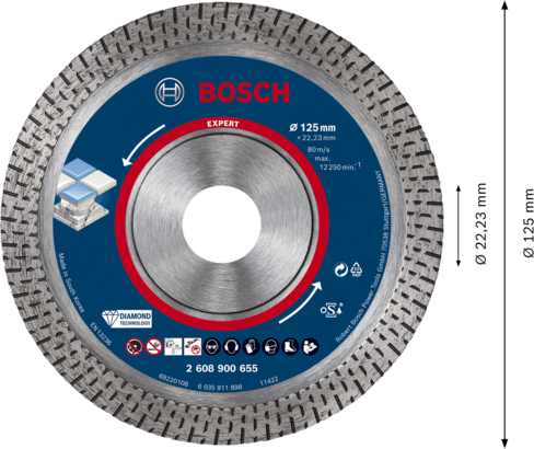 New Genuine Bosch 2608900655 EXPERT HardCeramic Discs