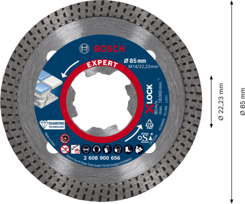 New Genuine Bosch 2608900656 EXPERT HardCeramic X-LOCK Discs For small angle