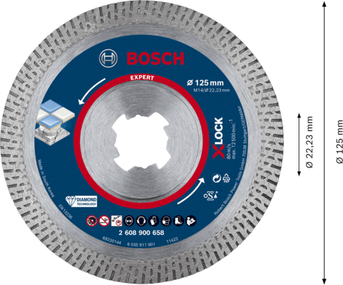 New Genuine Bosch 2608900658 EXPERT Hard Ceramic Diamond Cutting Disc