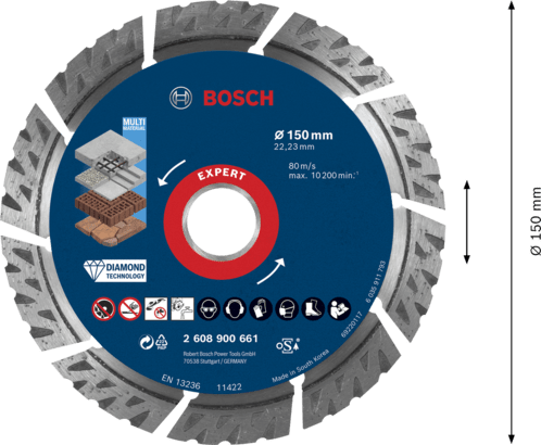 New Genuine Bosch 2608900661 EXPERT MultiMaterial Discs For large angle