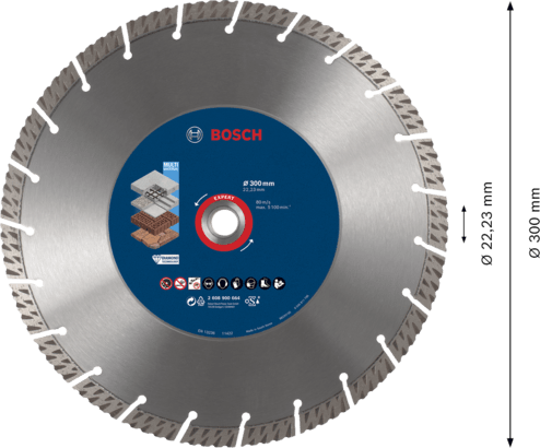 New Genuine Bosch 2608900664 EXPERT MultiMaterial Discs For large angle