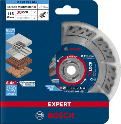 New Genuine Bosch 2608900669 EXPERT MultiMaterial X-LOCK Discs