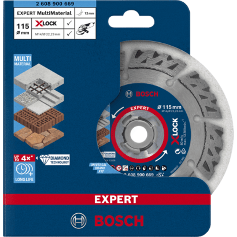 New Genuine Bosch 2608900669 EXPERT MultiMaterial X-LOCK Discs