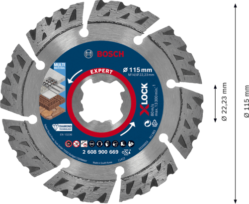 New Genuine Bosch 2608900669 EXPERT MultiMaterial X-LOCK Discs
