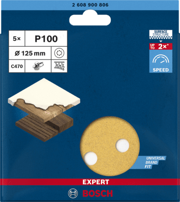 New Genuine Bosch 2608900806 EXPERT C470 Sandpaper For random orbital sanders,