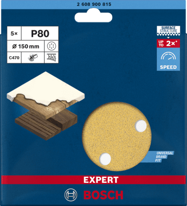 New Genuine Bosch 2608900815 EXPERT C470 Sandpaper For random orbital sanders,