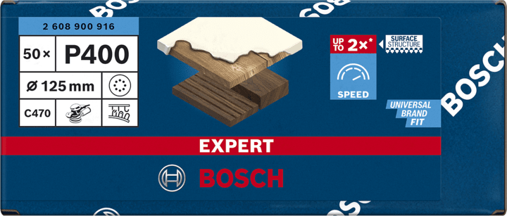 New Genuine Bosch 2608900916 EXPERT C470 Sandpaper For random orbital sanders,