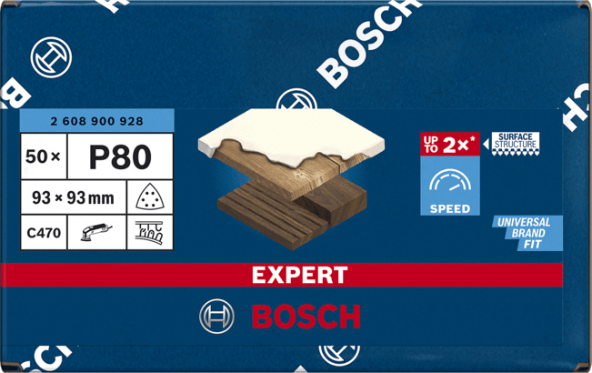 New Genuine Bosch 2608900928 EXPERT C470 Sandpaper For delta sanders