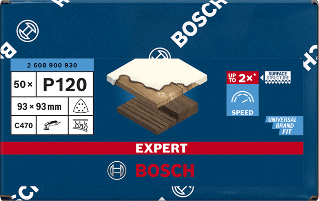 New Genuine Bosch 2608900930 EXPERT C470 Sandpaper For delta sanders
