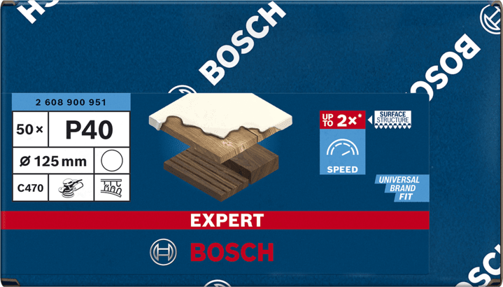 New Genuine Bosch 2608900951 EXPERT C470 Sandpaper For rotary drills/drivers