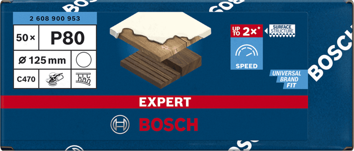 New Genuine Bosch 2608900953 EXPERT C470 Sandpaper For rotary drills/drivers