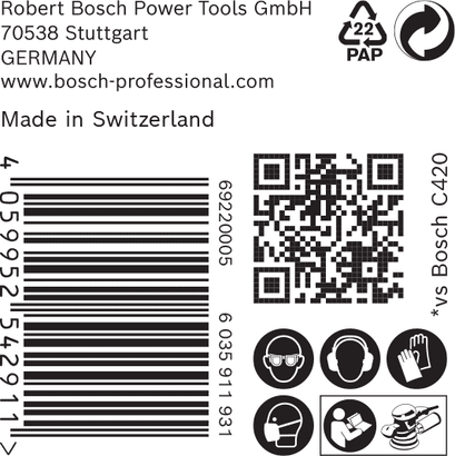 New Genuine Bosch 2608900953 EXPERT C470 Sandpaper For rotary drills/drivers