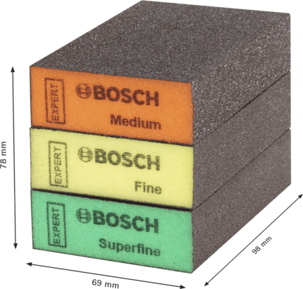 New Genuine Bosch 2608901175 EXPERT Standard Blocks For hand sanding