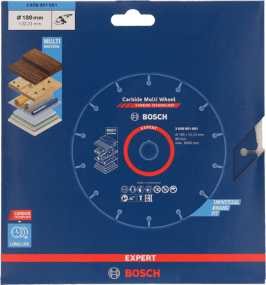 New Genuine Bosch 2608901681 EXPERT Carbide Multi Wheel Cutting Discs for Large