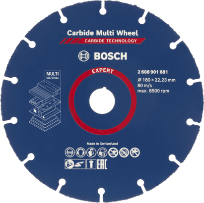 New Genuine Bosch 2608901681 EXPERT Carbide Multi Wheel Cutting Discs for Large