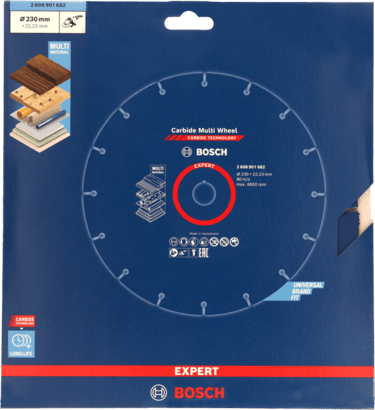 New Genuine Bosch 2608901682 EXPERT Carbide Multi Wheel Cutting Disc For large