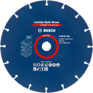New Genuine Bosch 2608901682 EXPERT Carbide Multi Wheel Cutting Disc For large