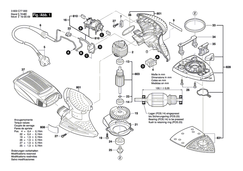 New Genuine Bosch 2609000017 Oscillation Insert
