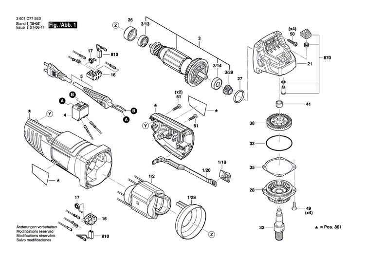 New Genuine Bosch 2609000116 Pinion