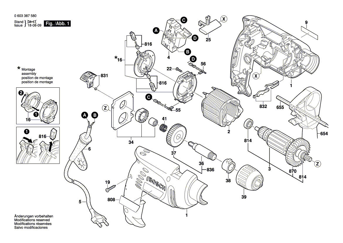 New Genuine Bosch 2609000155 Nameplate
