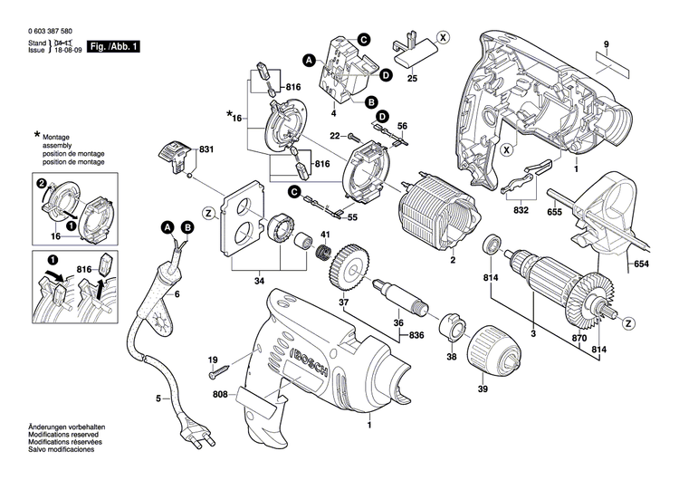 New Genuine Bosch 2609000155 Nameplate