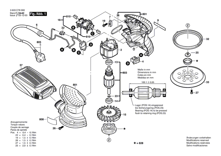 New Genuine Bosch 2609000254 Nameplate