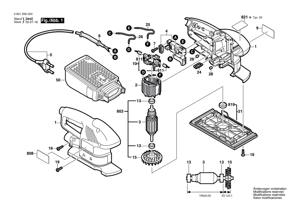 New Genuine Bosch 2609000414 Nameplate