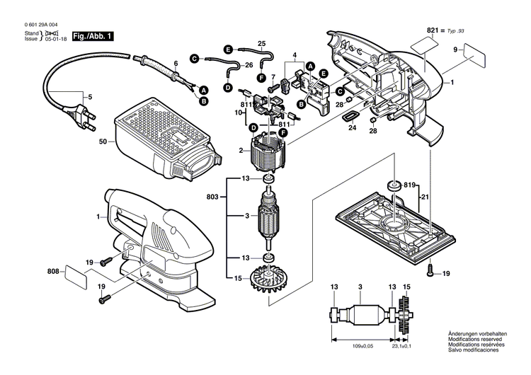 New Genuine Bosch 2609000414 Nameplate