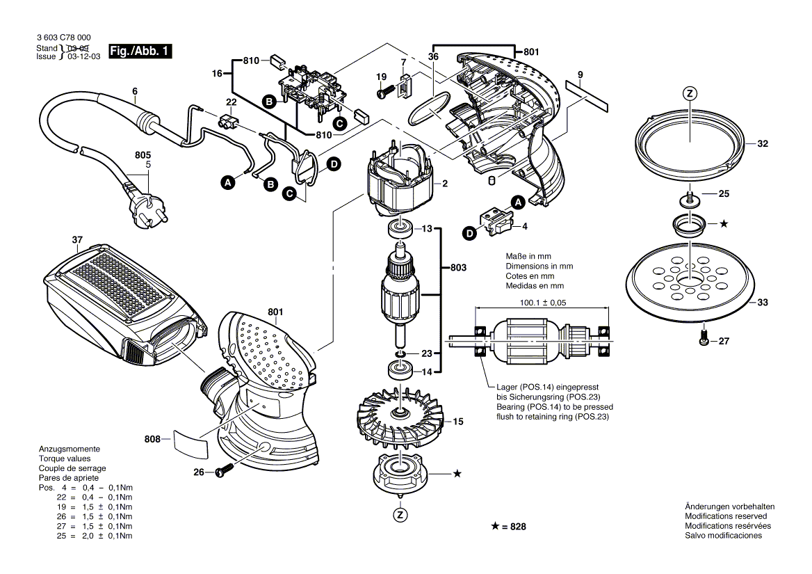 New Genuine Bosch 2609000428 Armature