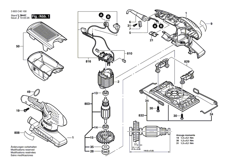 New Genuine Bosch 2609000534 Nameplate