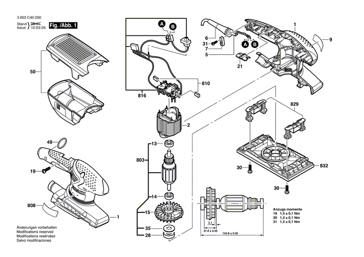 New Genuine Bosch 2609000940 Nameplate