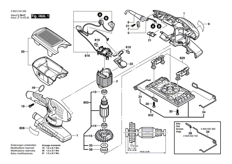 New Genuine Bosch 2609001065 Nameplate