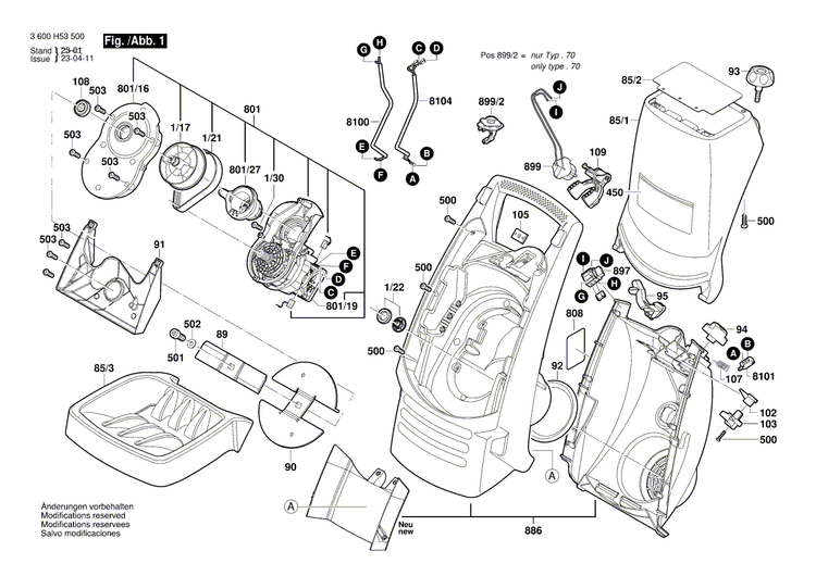 New Genuine Bosch 2609001945 Nameplate