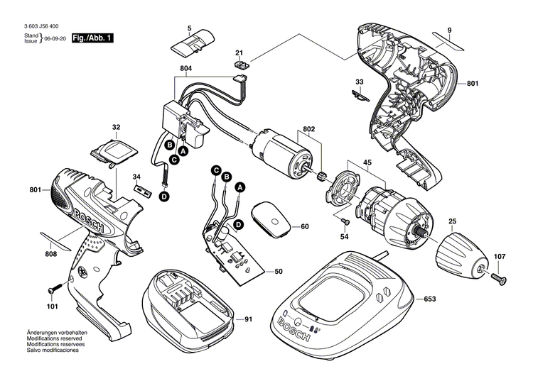 New Genuine Bosch 2609001957 DC motor