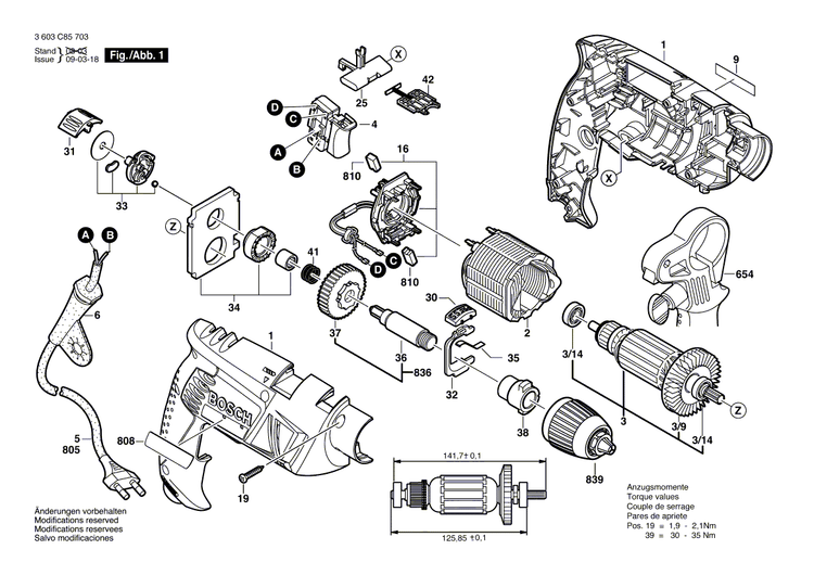 New Genuine Bosch 2609002032 Nameplate