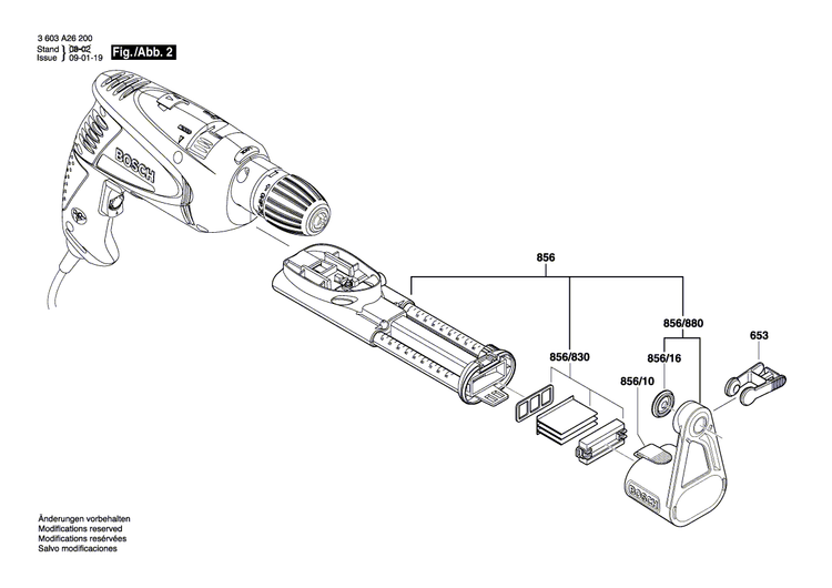 New Genuine Bosch 2609002138 Keyless Chuck