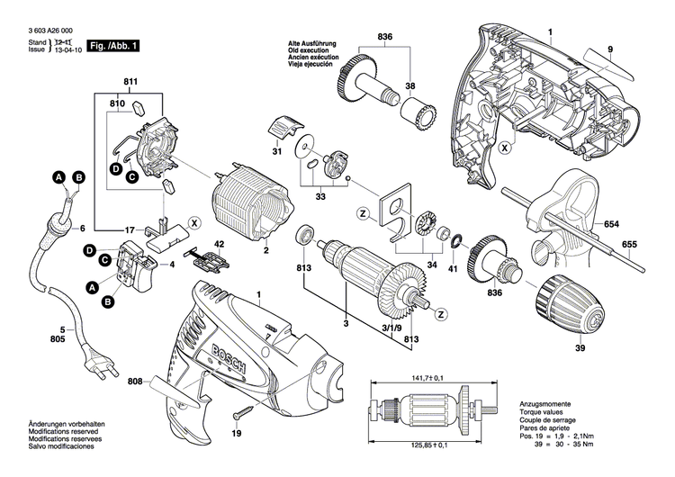 New Genuine Bosch 2609002345 Nameplate