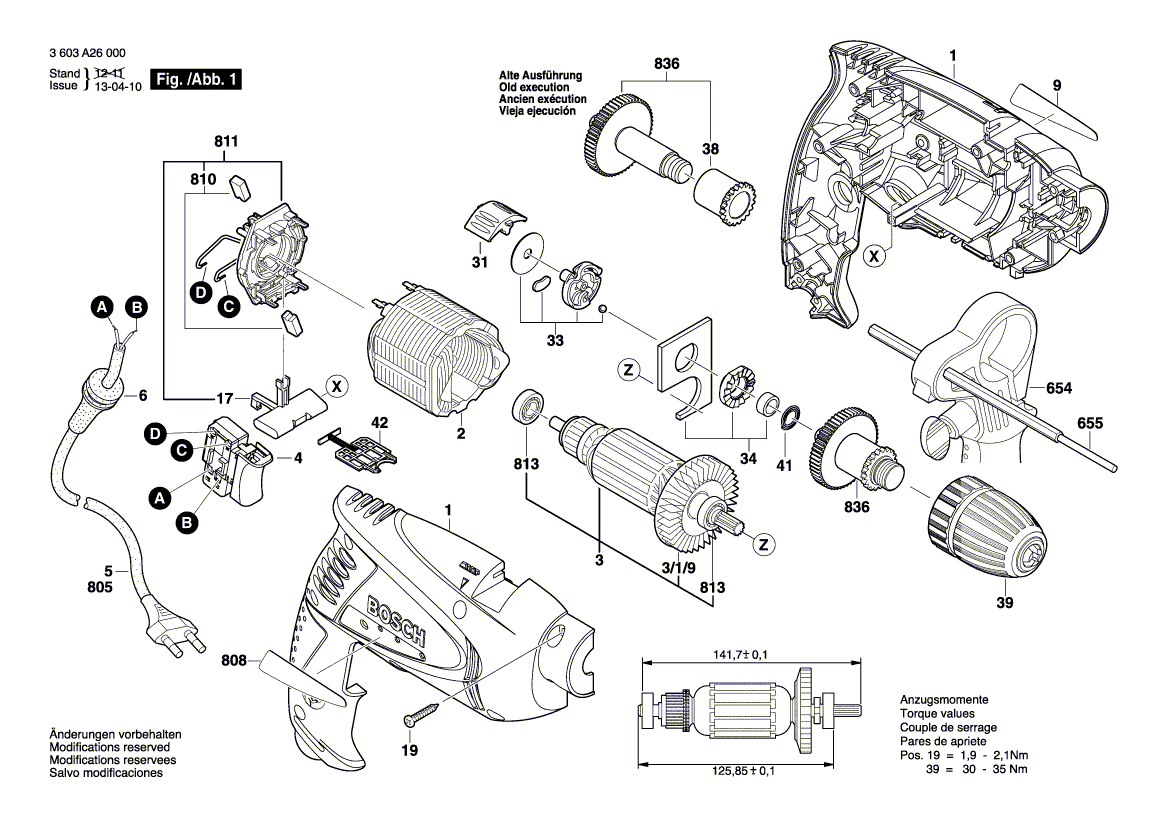New Genuine Bosch 2609002346 Nameplate