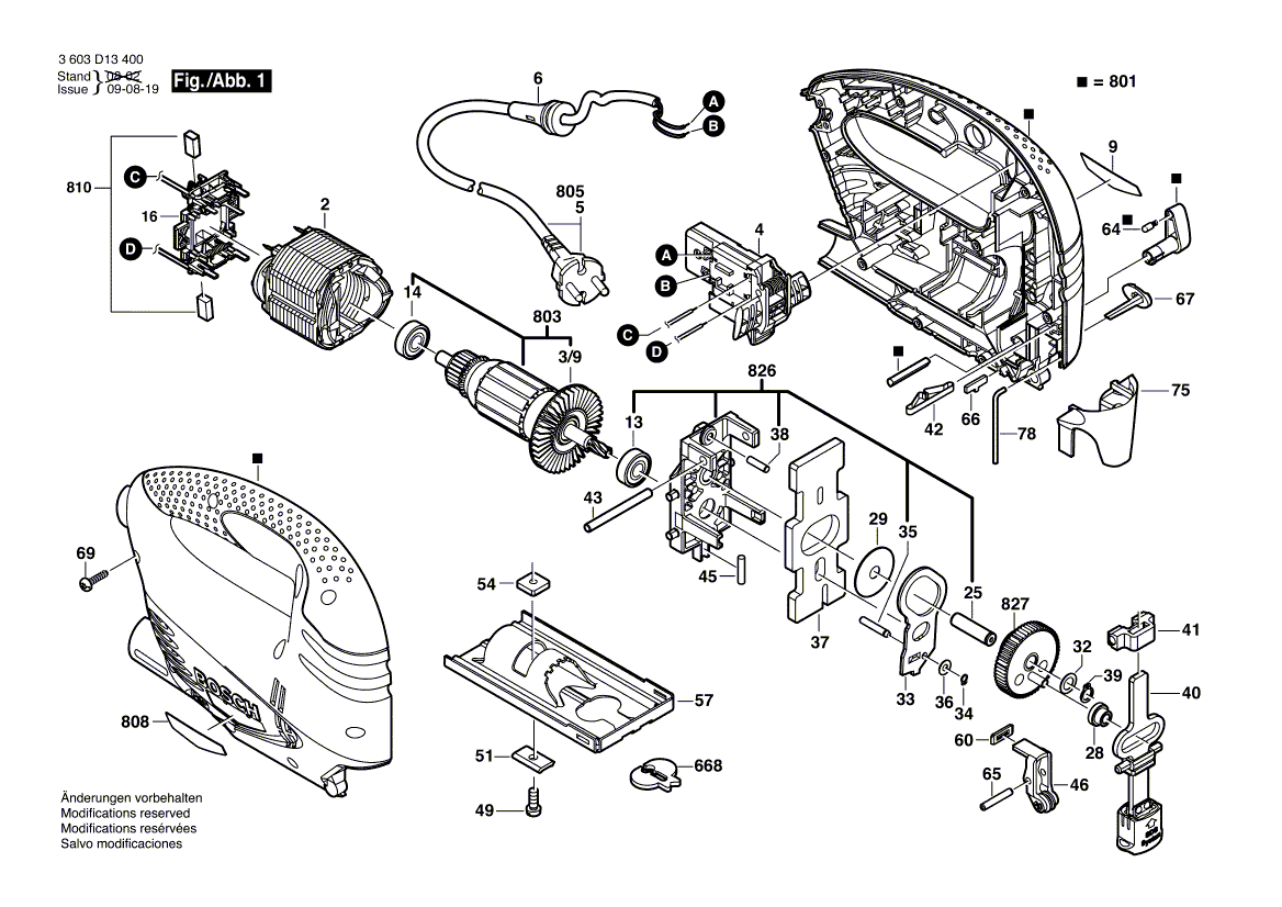 New Genuine Bosch 2609002376 Nameplate
