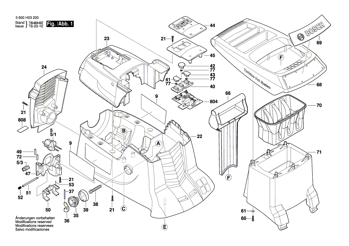 New Genuine Bosch 2609002562 Hopper