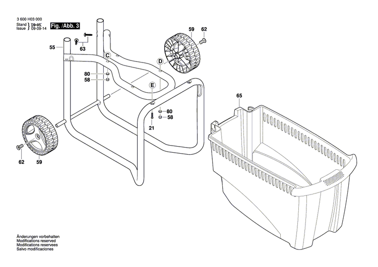 New Genuine Bosch 2609002564 Chute