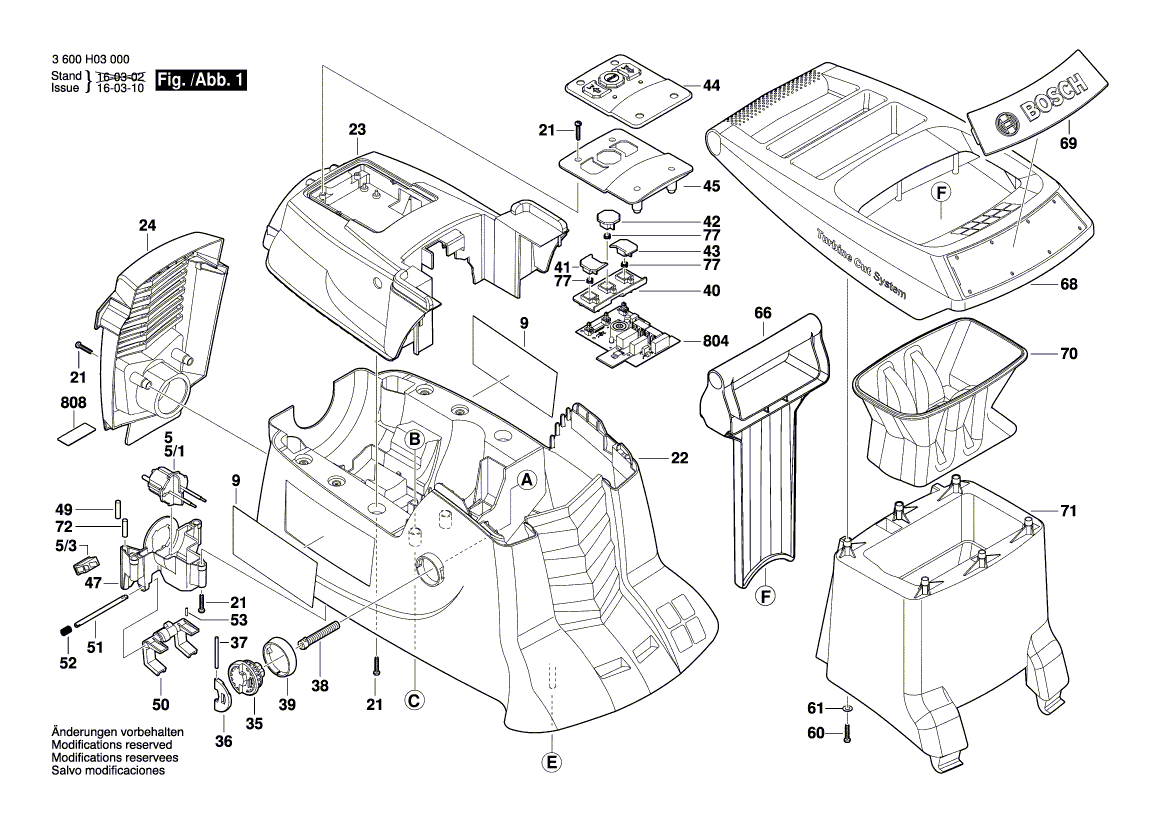 New Genuine Bosch 2609002564 Chute