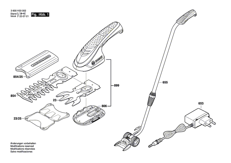 New Genuine Bosch 2609003133 Set of knives