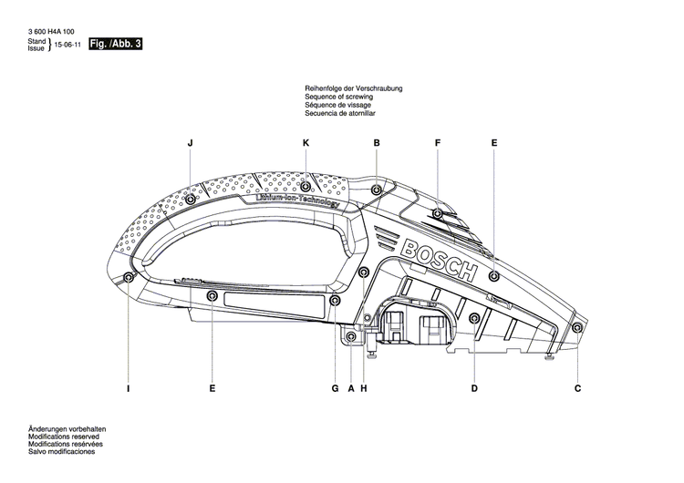 New Genuine Bosch 2609003307 Handle