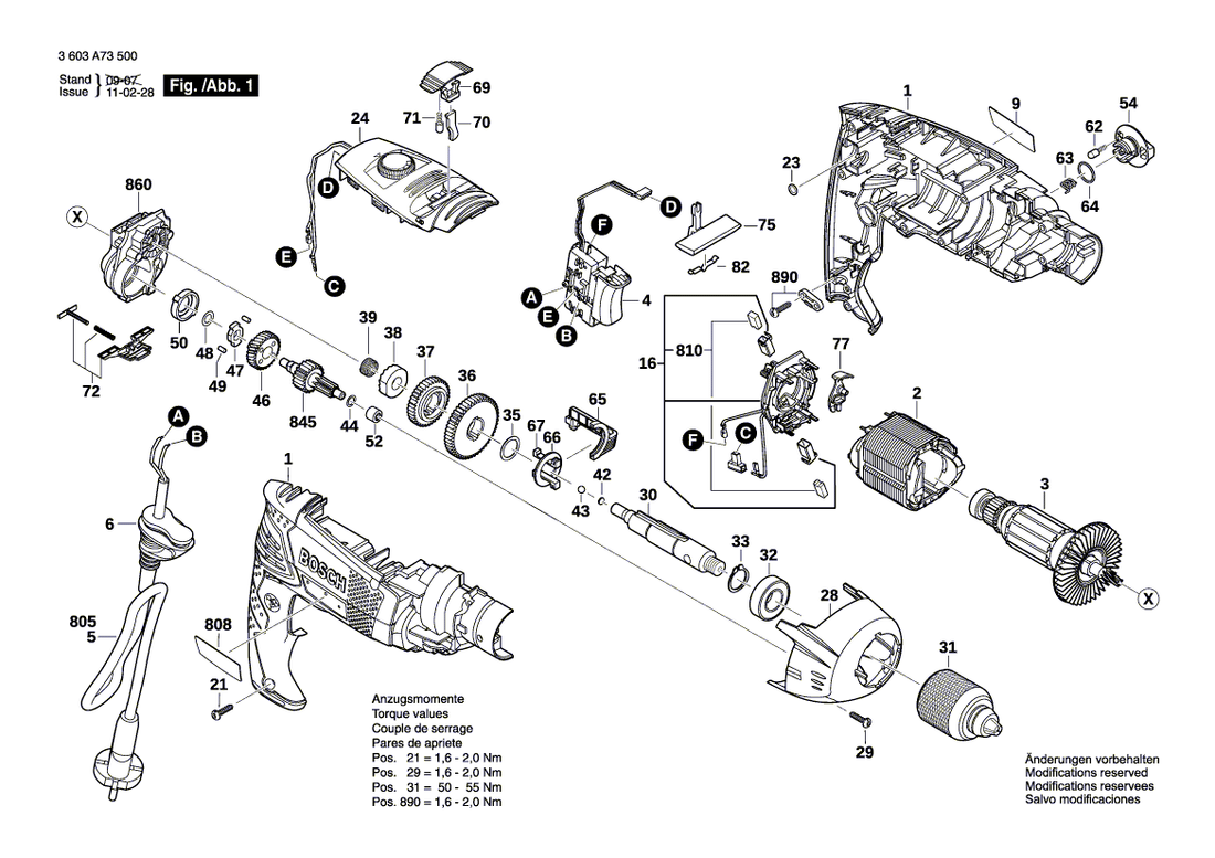 New Genuine Bosch 2609003473 Manufacturer's nameplate